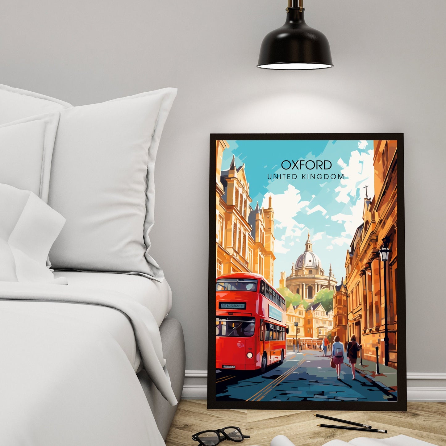 Affiche Oxford | impression de voyage Oxford | Impression Oxford | Affiche Royaume-Uni