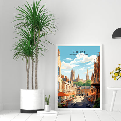 Affiche Oxford | impression de voyage Oxford | Impression Oxford | Affiche Royaume-Uni