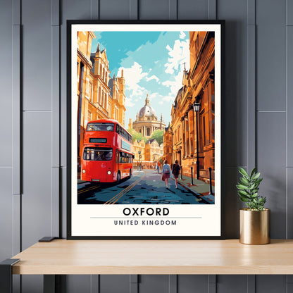 Affiche Oxford | impression de voyage Oxford | Impression Oxford | Affiche Royaume-Uni