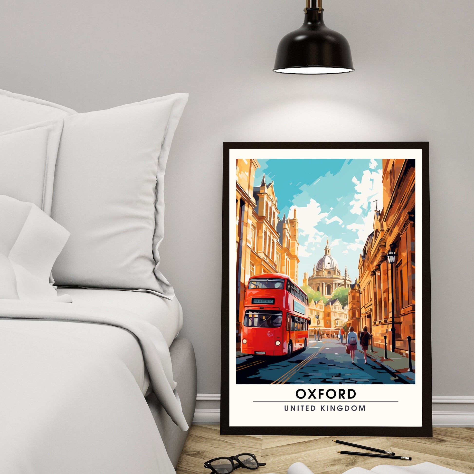 Affiche Oxford | impression de voyage Oxford | Impression Oxford | Affiche Royaume-Uni