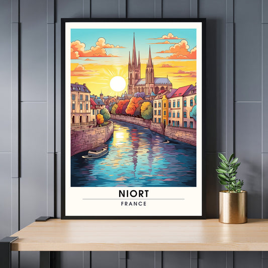 Affiche Niort | impression de voyage Niort , France