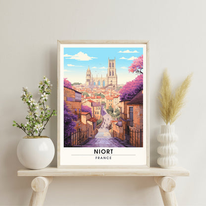 Affiche Niort | impression de voyage Niort , France