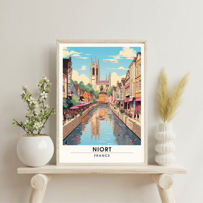 Affiche Niort, France | impression de voyage Niort , France