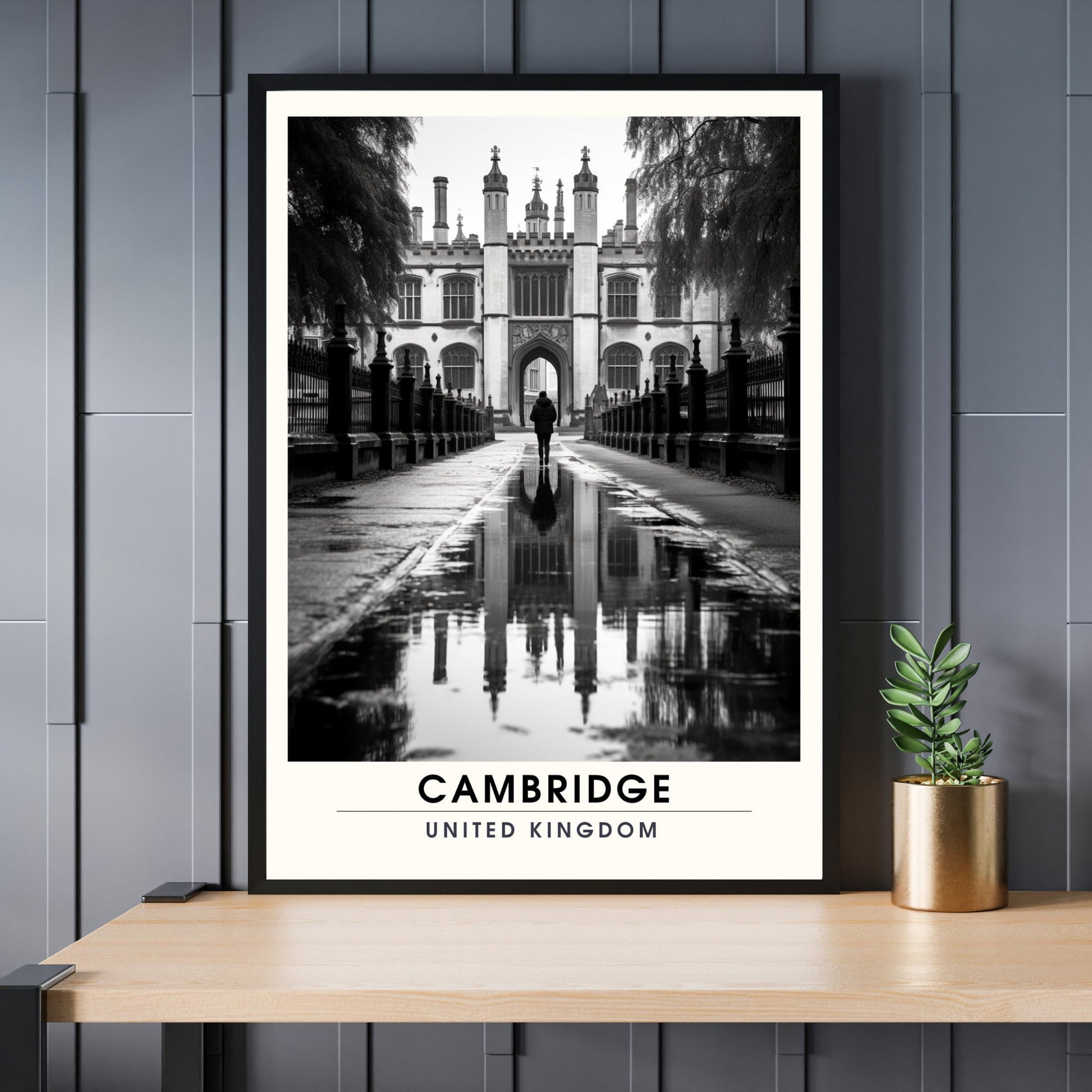 Affiche Cambridge | impression de voyage Cambridge | Impression Cambridge | Université de Cambridge