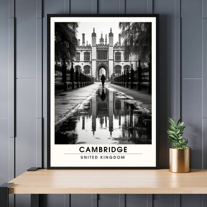 Affiche Cambridge | impression de voyage Cambridge | Impression Cambridge | Université de Cambridge