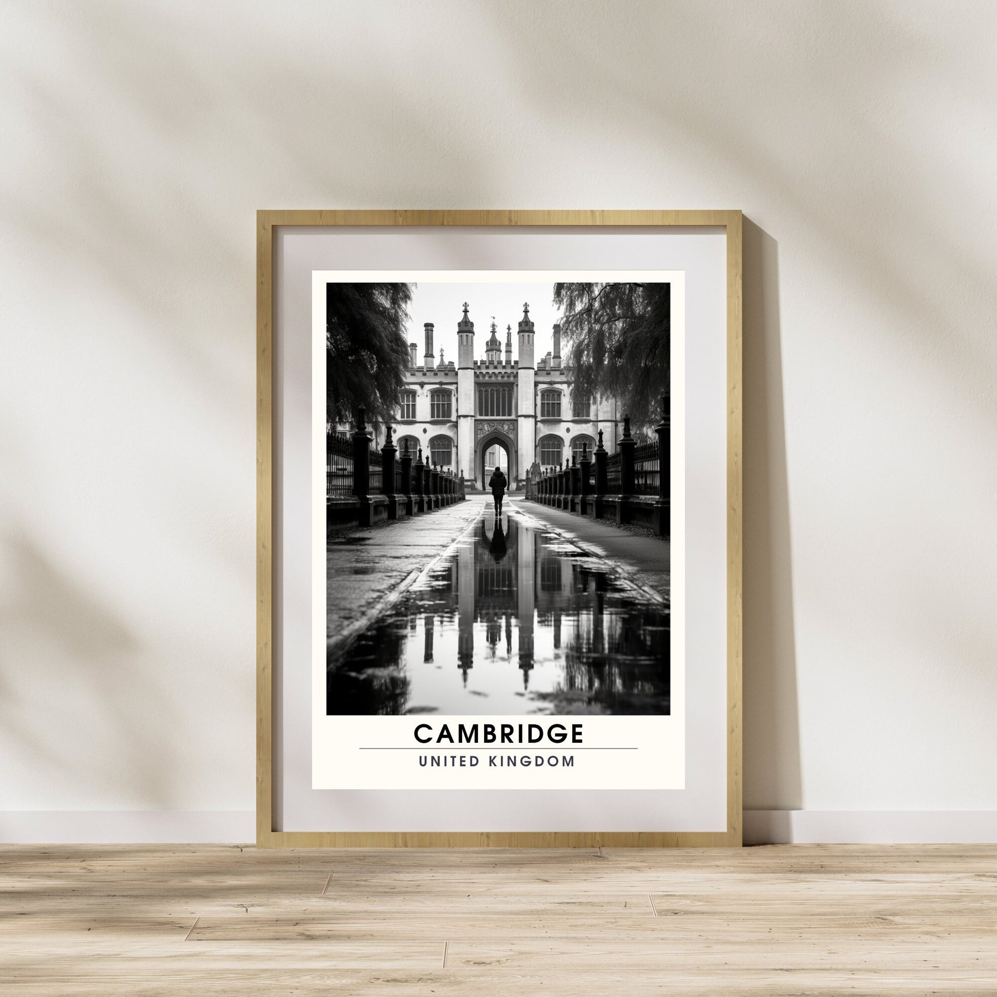 Affiche Cambridge | impression de voyage Cambridge | Impression Cambridge | Université de Cambridge