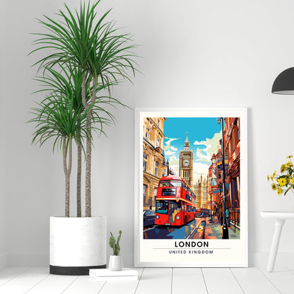 Affiche Londres | impression de voyage Londres | Impression Londres | Affiche Royaume-Uni