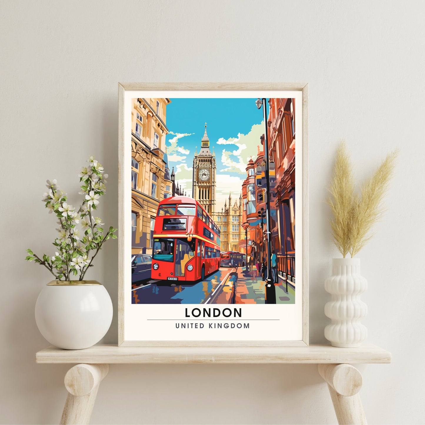 Affiche Londres | impression de voyage Londres | Impression Londres | Affiche Royaume-Uni