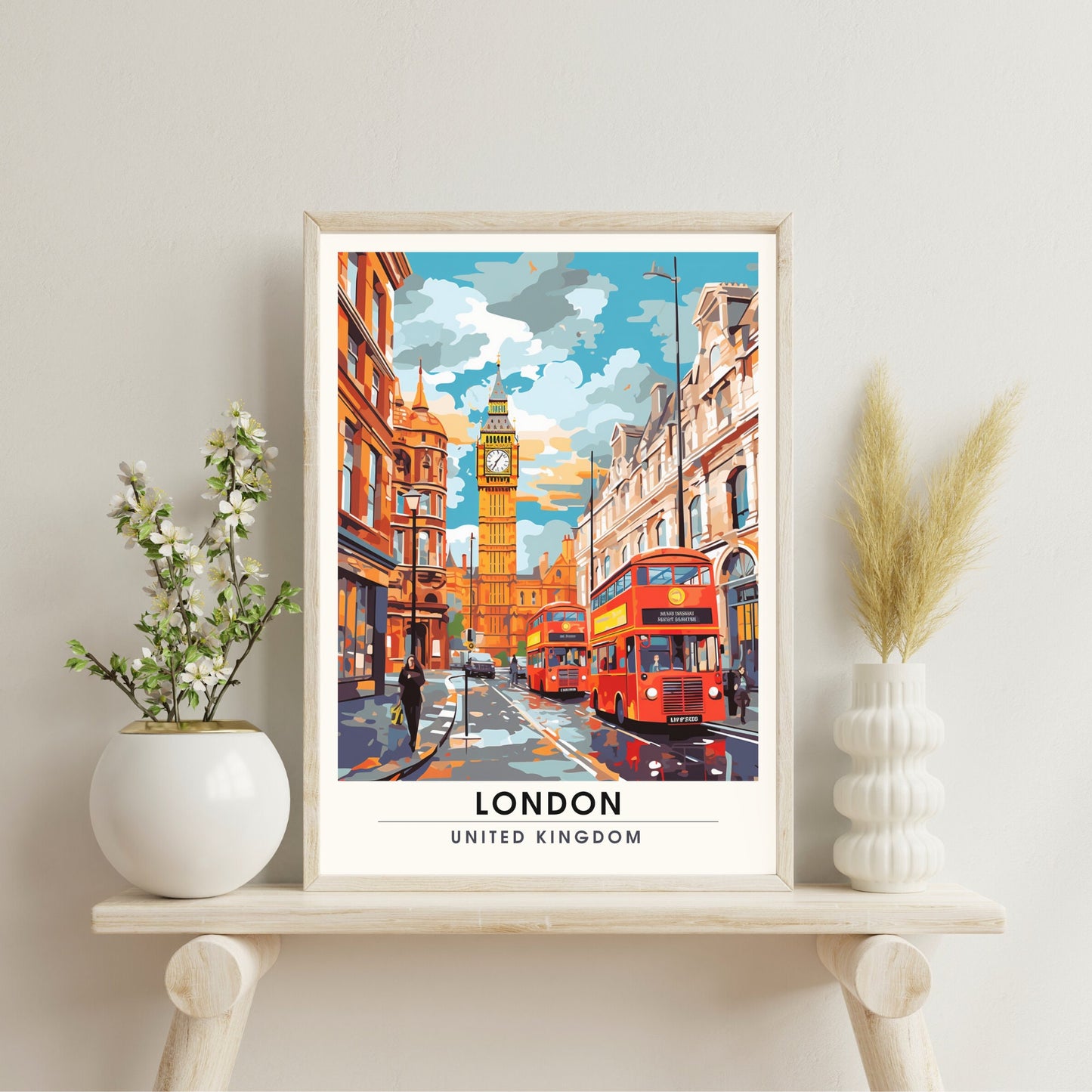 Affiche Londres | impression de voyage Londres | Impression Londres | Affiche Royaume-Uni