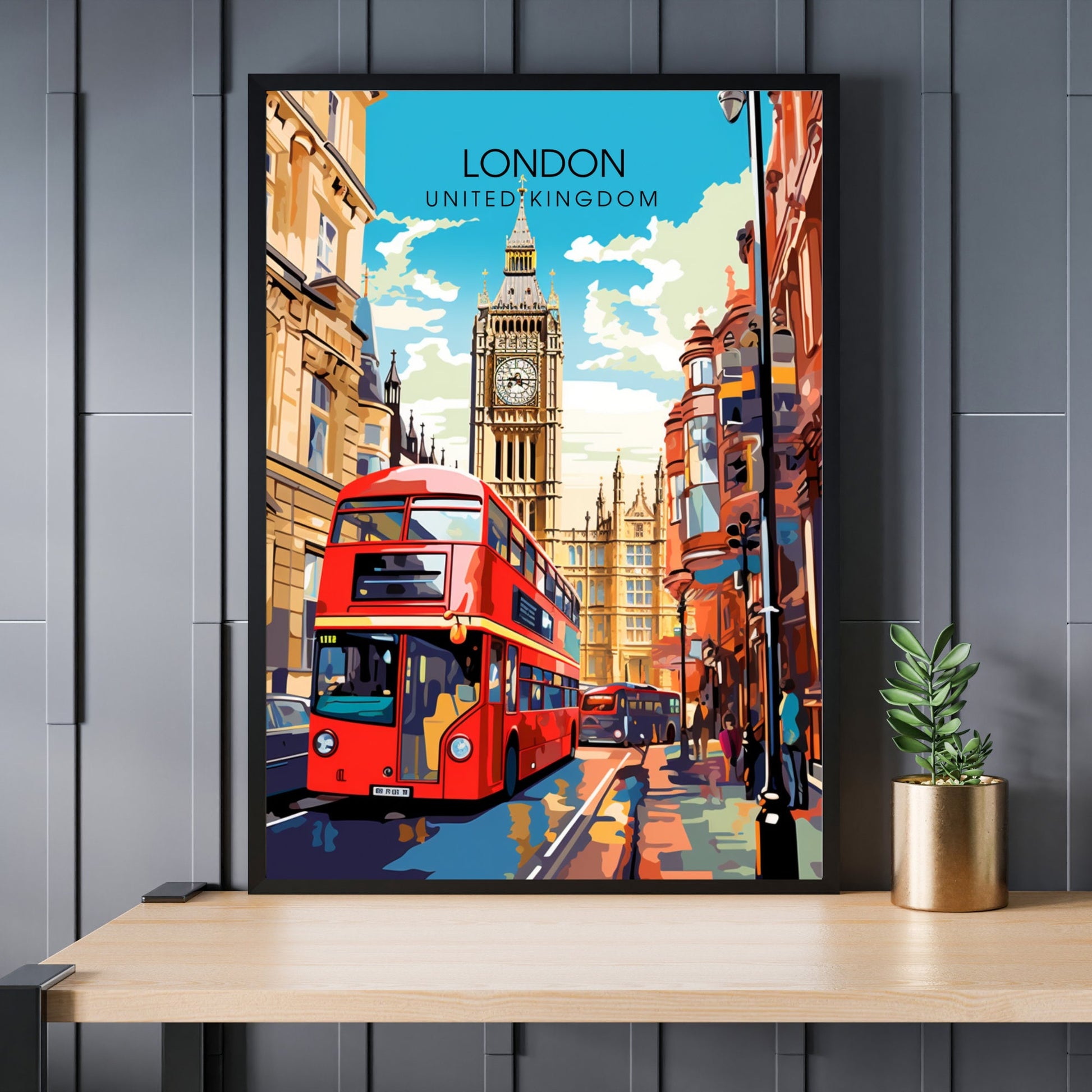 Affiche Londres | impression de voyage Londres | Impression Londres | Affiche Royaume-Uni