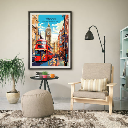 Affiche Londres | impression de voyage Londres | Impression Londres | Affiche Royaume-Uni