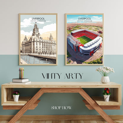 Affiche Liverpool | impression de voyage Liverpool | Impression Liverpool