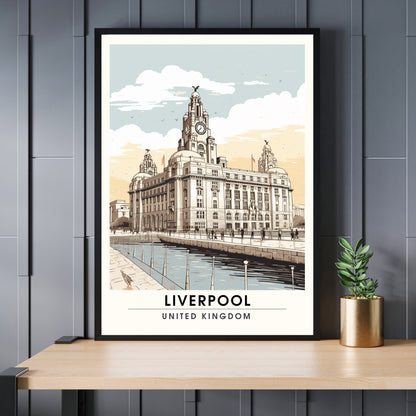 Affiche Liverpool | impression de voyage Liverpool | Impression Liverpool