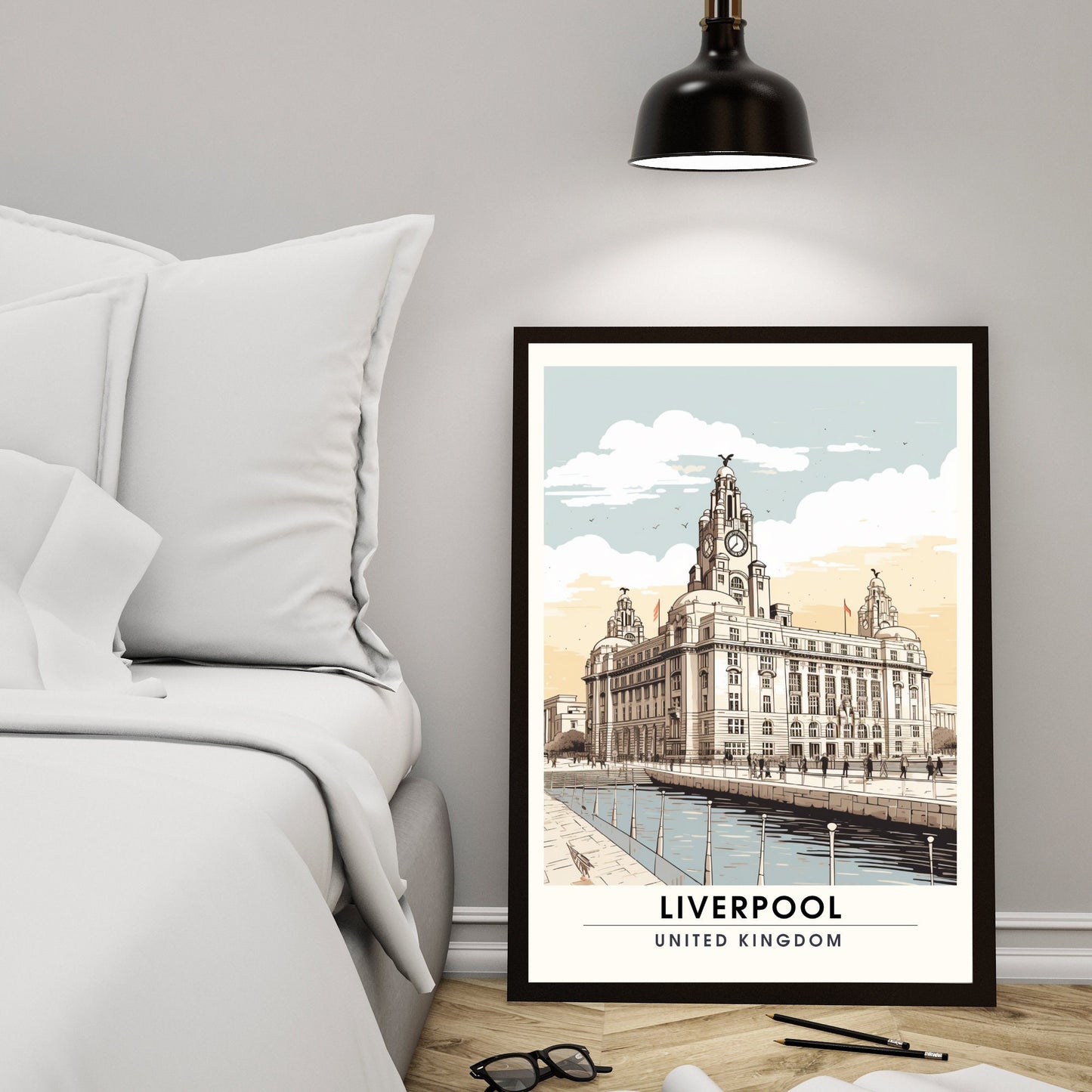 Affiche Liverpool | impression de voyage Liverpool | Impression Liverpool