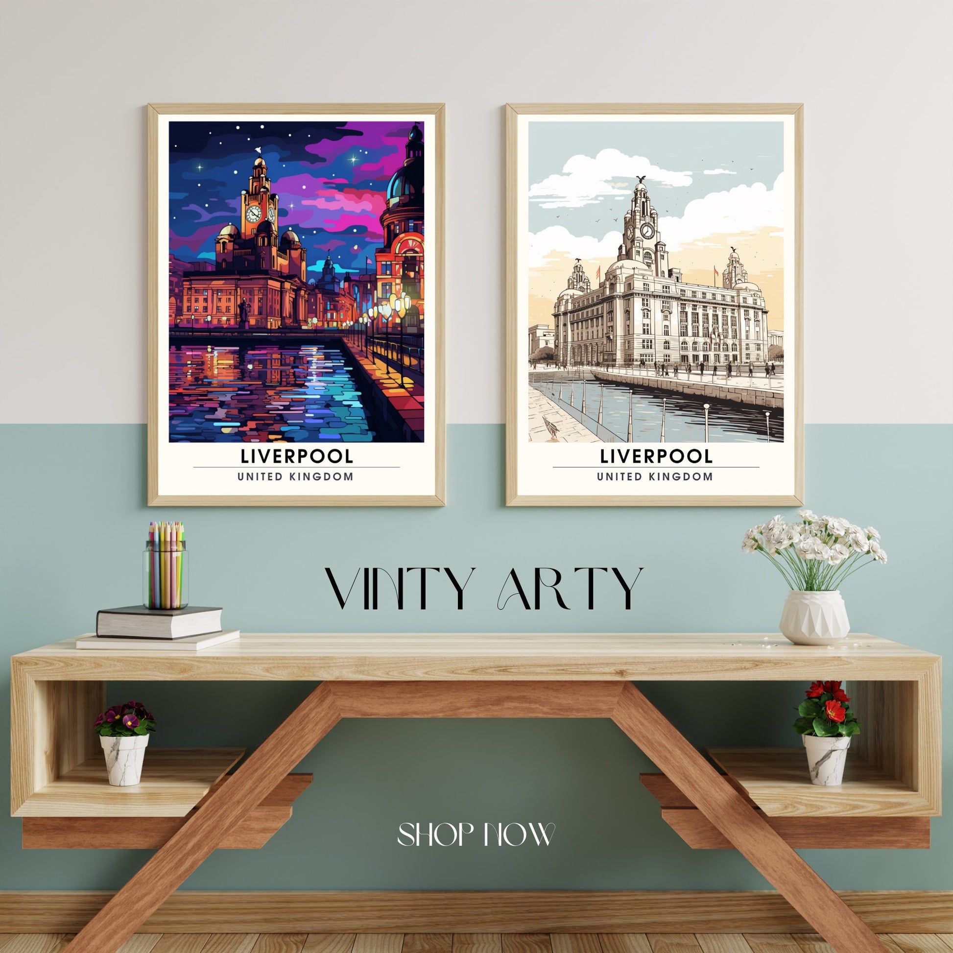 Affiche Liverpool | impression de voyage Liverpool | Impression Liverpool