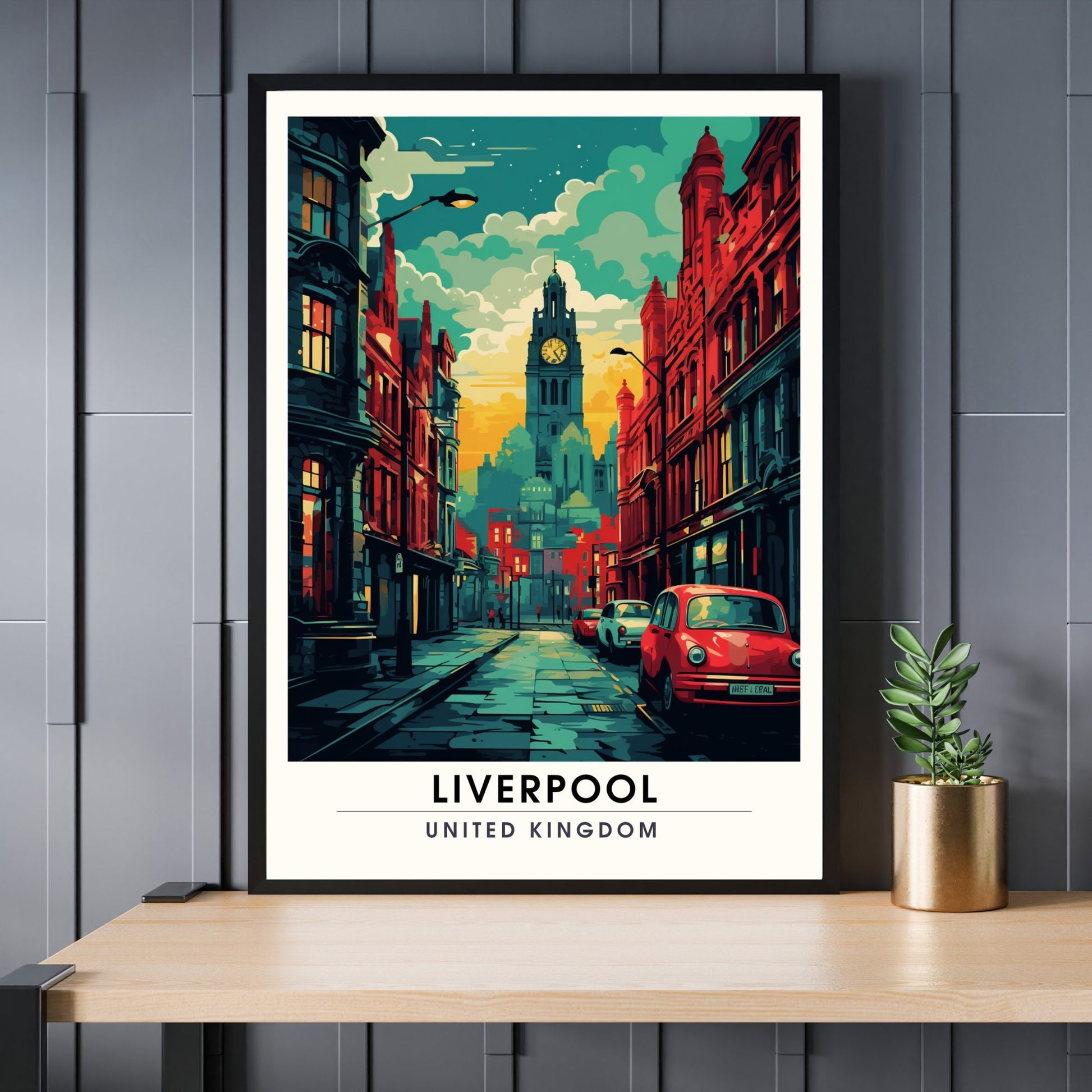 Affiche Liverpool | impression de voyage Liverpool | Impression Liverpool