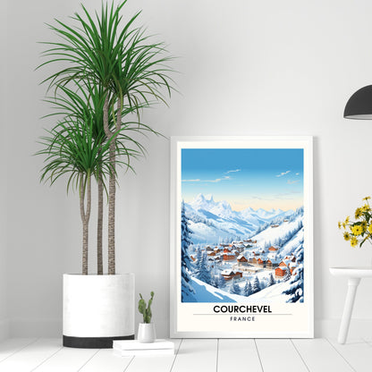 Affiche Courchevel | impression station Courchevel | Courchevel | Affiche ski