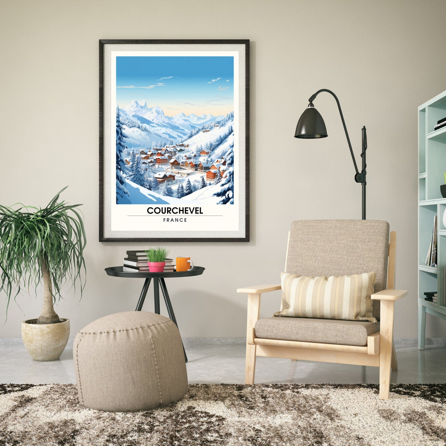 Affiche Courchevel | impression station Courchevel | Courchevel | Affiche ski