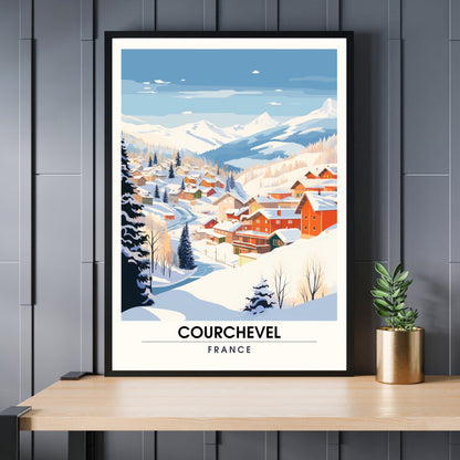 Affiche Courchevel, France