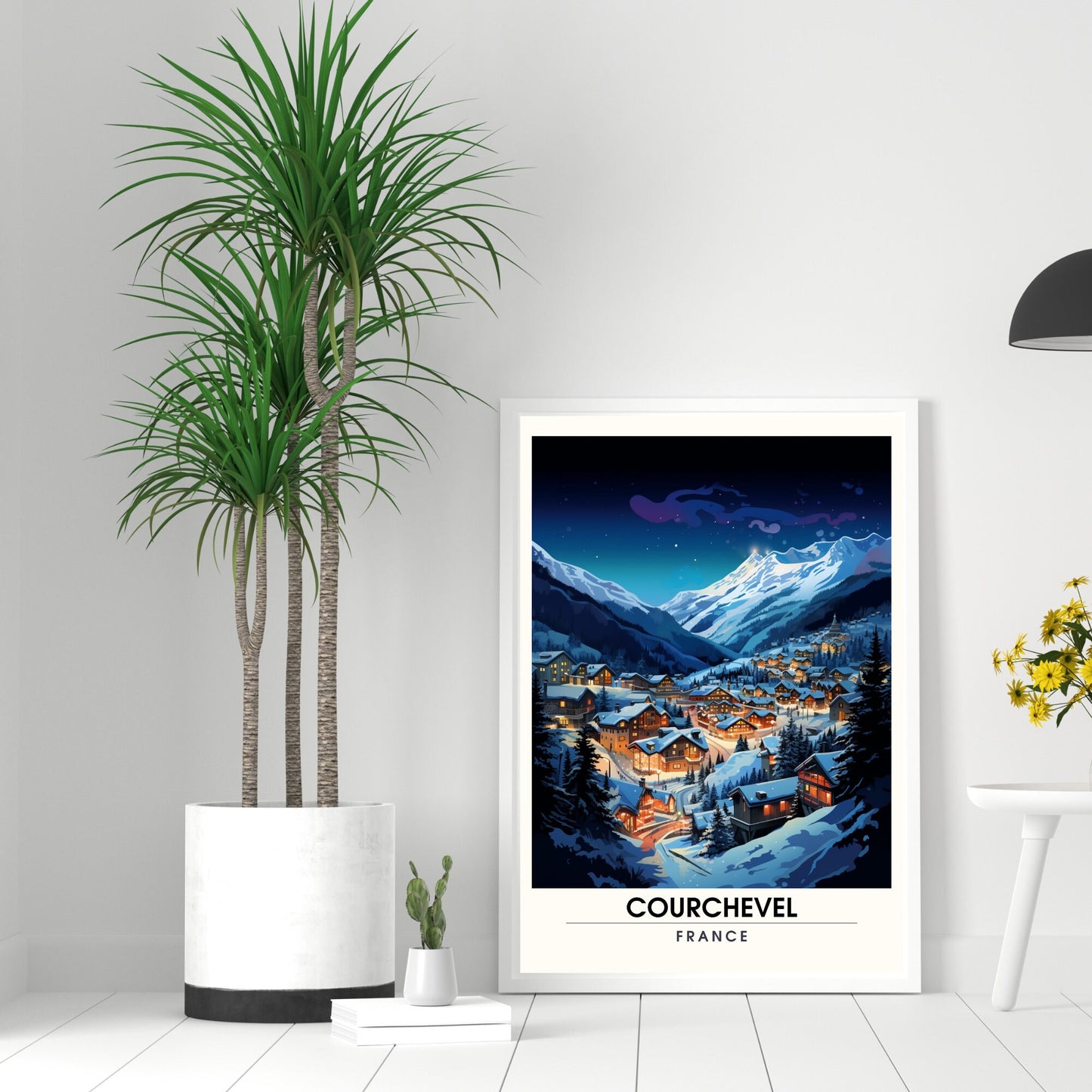 Affiche Courchevel | impression Courchevel nuit | affiche montagne