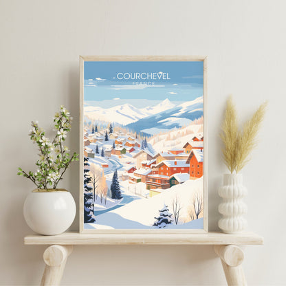 Affiche Courchevel | impression Courchevel | Plongez dans la magie de Courchevel