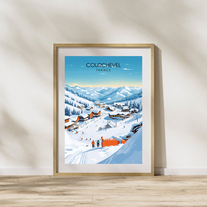 Affiche Courchevel | impression Courchevel | Plongez dans l'atmosphère enchanteresse de Courchevel