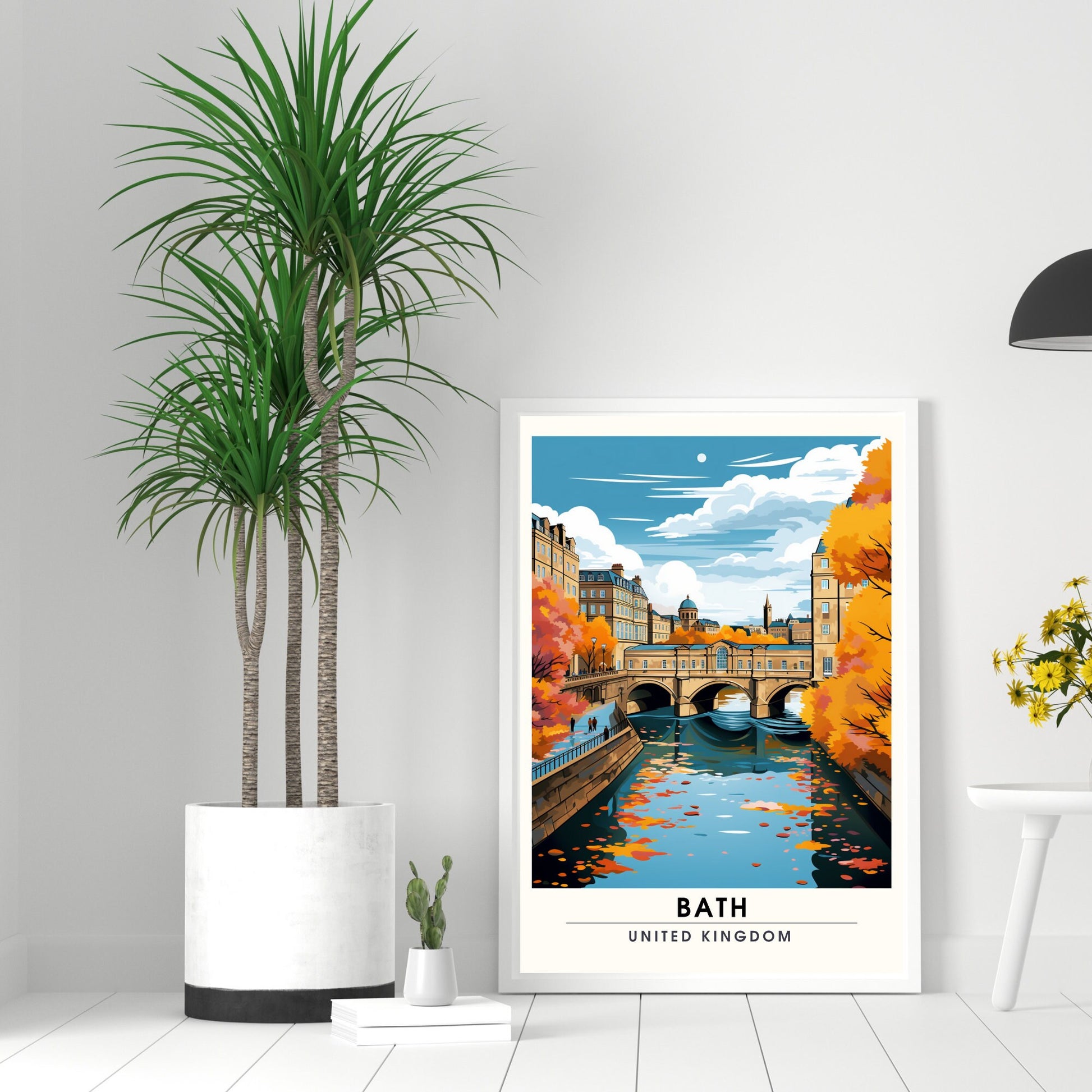 Affiche de Voyage Bath - Impression de voyage Bath - Impression Paysage Urbain Artistique - Collection Souvenirs du Royaume-Uni