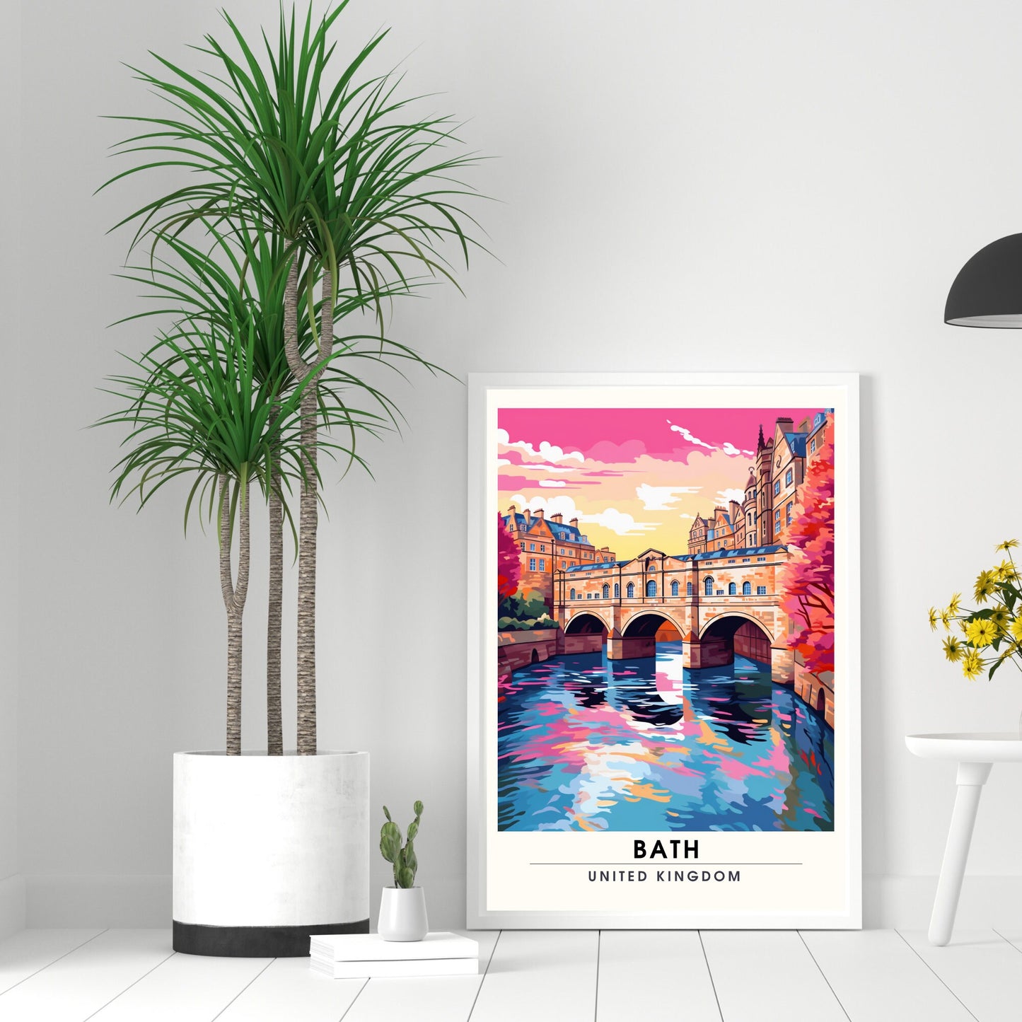 Affiche de Voyage Bath - Impression de voyage Bath - Impression Paysage Urbain Artistique - Collection Souvenirs du Royaume-Uni