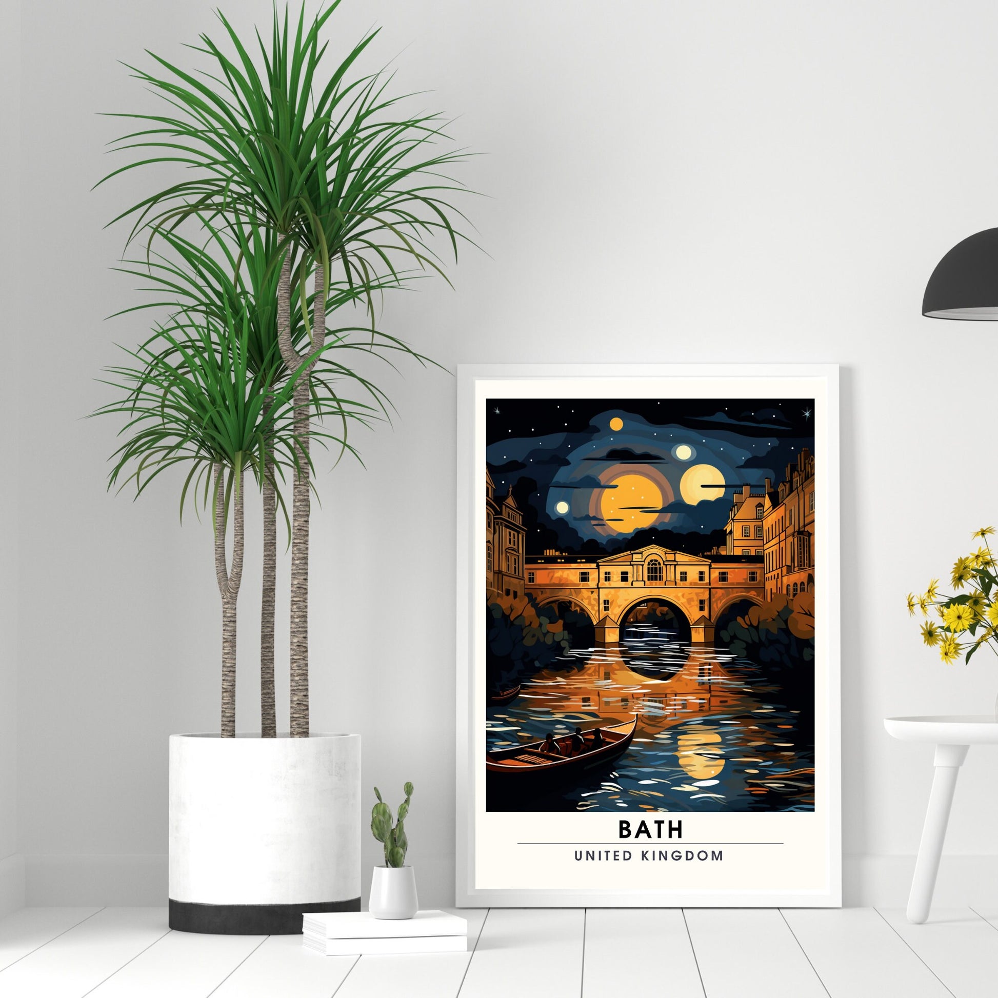 Affiche de Voyage Bath - Impression de voyage Bath - Impression Paysage Urbain Artistique - Collection Souvenirs du Royaume-Uni