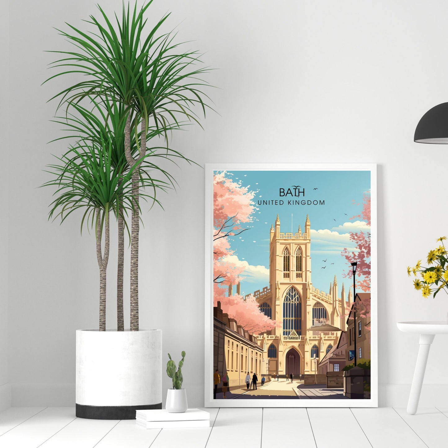 Affiche de Voyage Bath - Impression de voyage Bath - Impression Paysage Urbain Artistique - Collection Souvenirs du Royaume-Uni