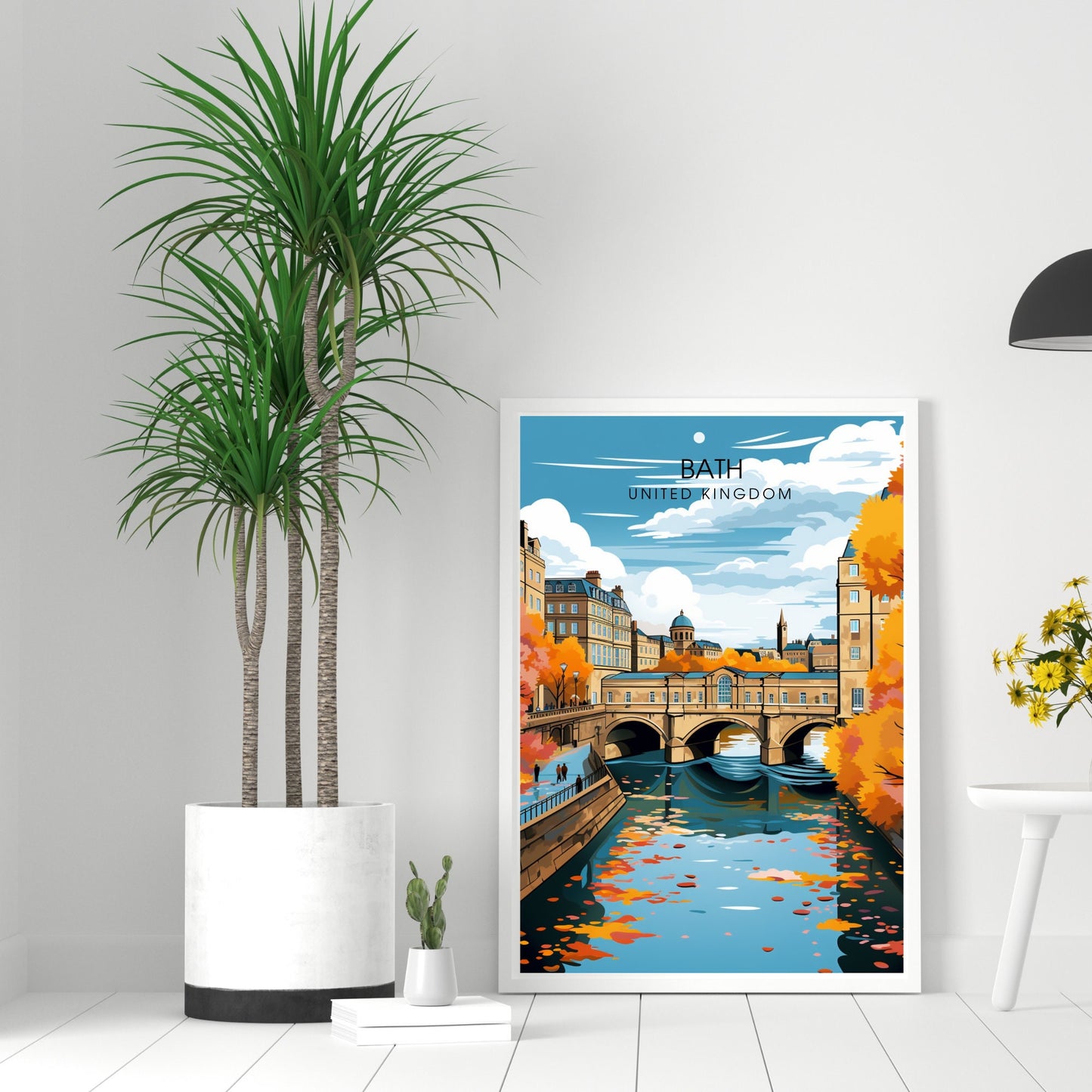 Affiche de Voyage Bath - Impression de voyage Bath - Impression Paysage Urbain Artistique - Collection Souvenirs du Royaume-Uni