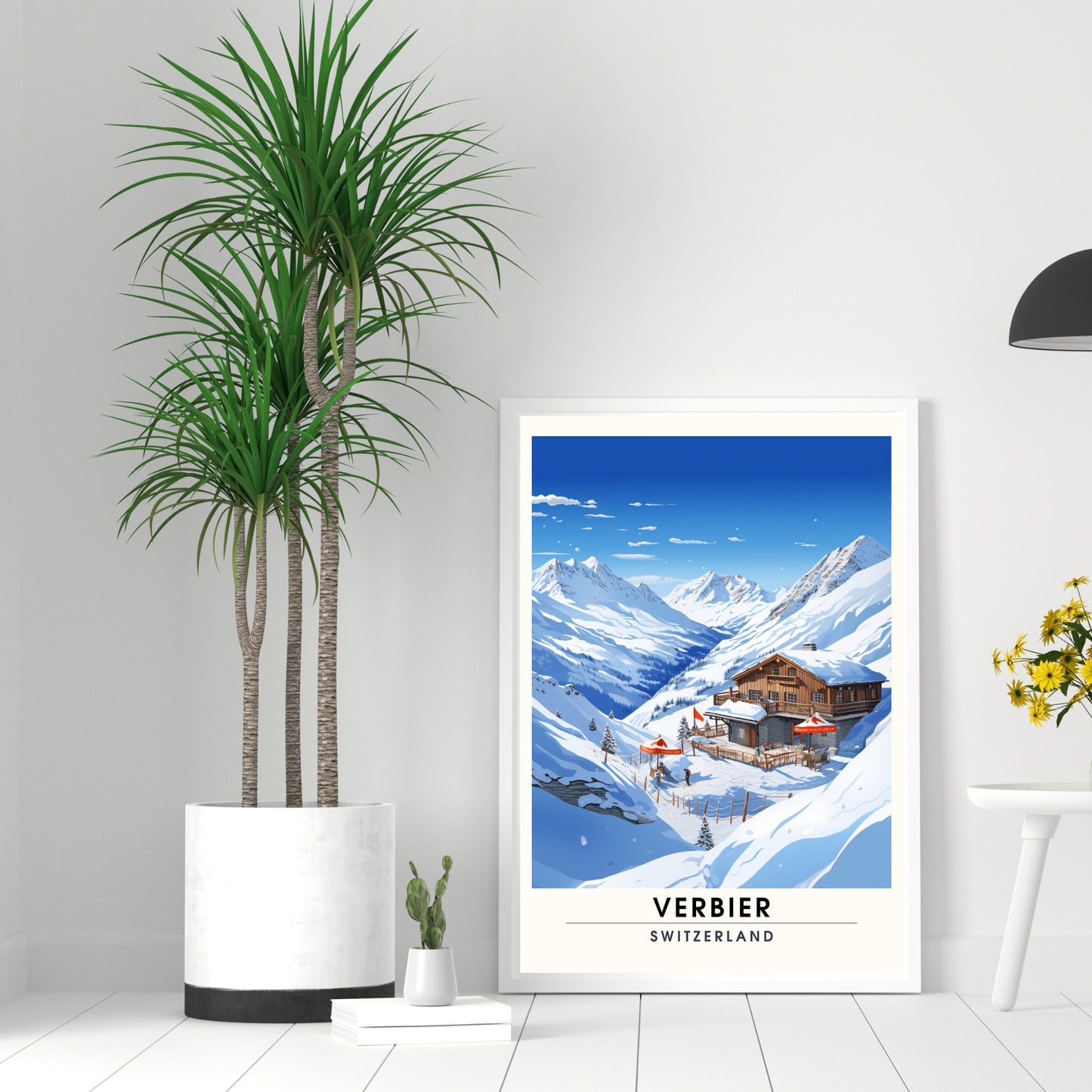 Affiche Verbier, Suisse | impression Verbier | Affiche de voyage Verbier | Affiche Suisse