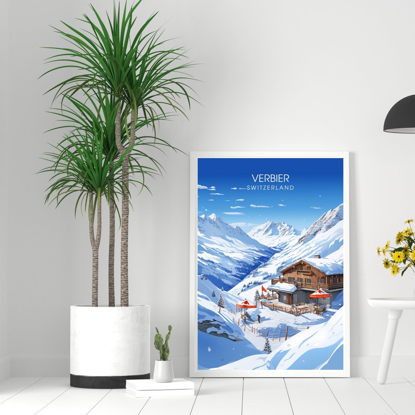 Affiche Verbier, Suisse | impression Verbier | Affiche de voyage Verbier | Explorez la majesté des Alpes suisses