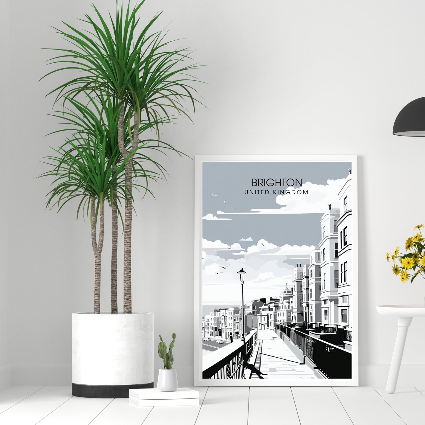 Affiche Brighton- Impression de voyage Brighton - Impression Paysage Urbain Artistique - Collection Souvenirs du Royaume-Uni