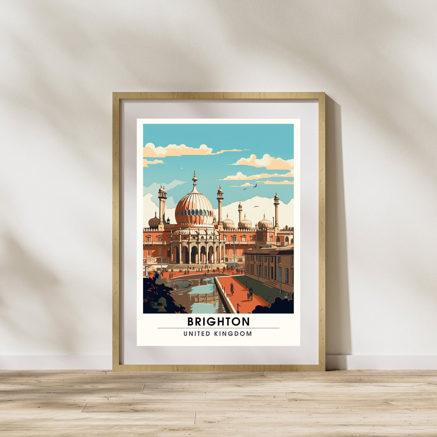 Affiche Brighton- Impression de voyage Brighton - Impression Paysage Urbain Artistique - Collection Souvenirs du Royaume-Uni