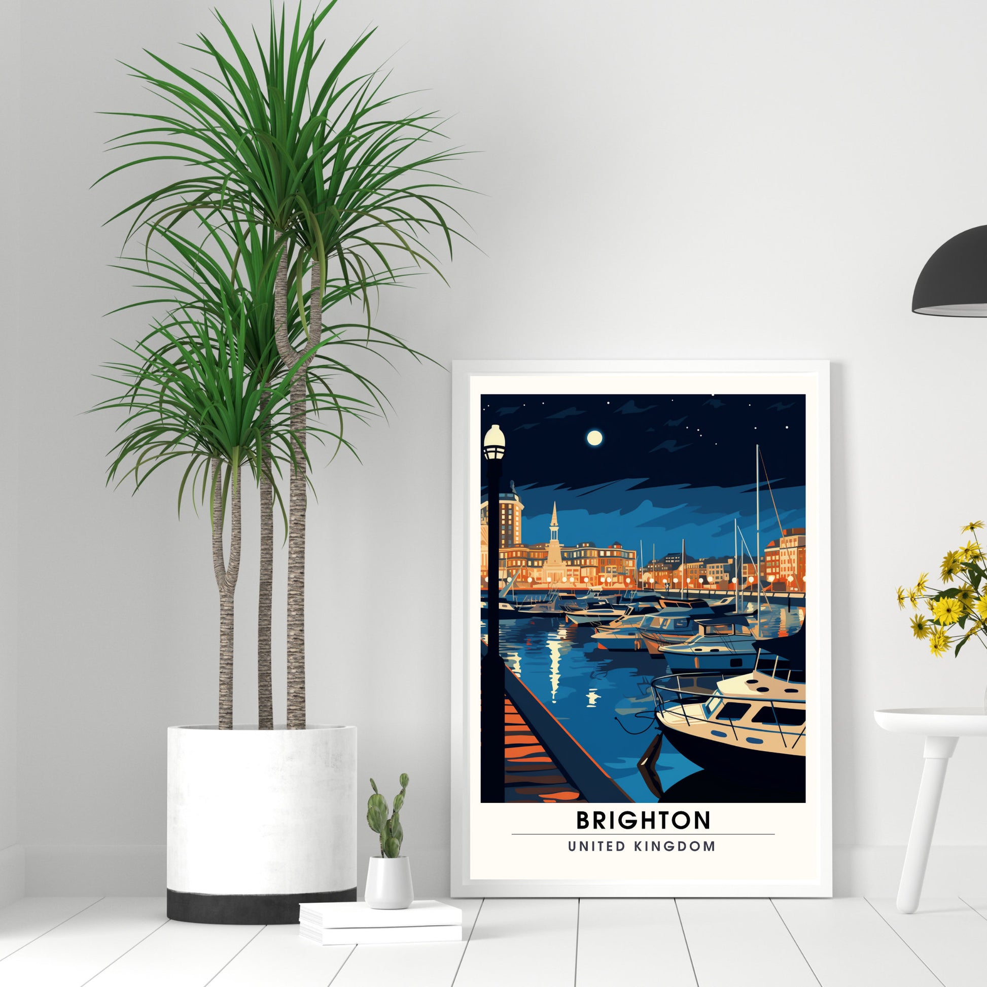 Affiche Brighton- Impression de voyage Brighton - Impression Paysage Urbain Artistique - Collection Souvenirs du Royaume-Uni