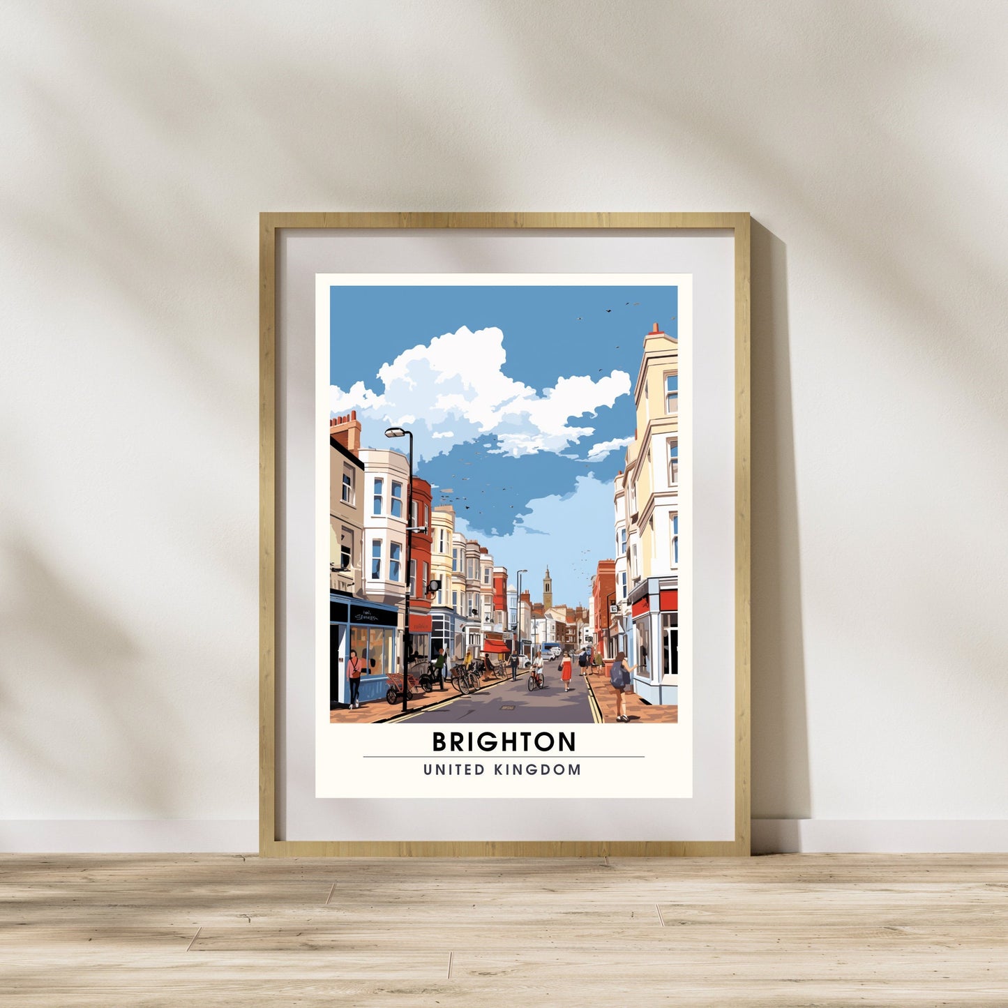 Affiche Brighton- Impression de voyage Brighton - Impression Paysage Urbain Artistique - Collection Souvenirs du Royaume-Uni