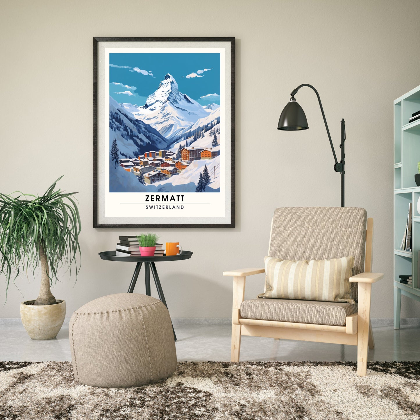 Affiche de voyage Zermatt, Suisse | impression Zermatt | Impression de voyage Zermatt