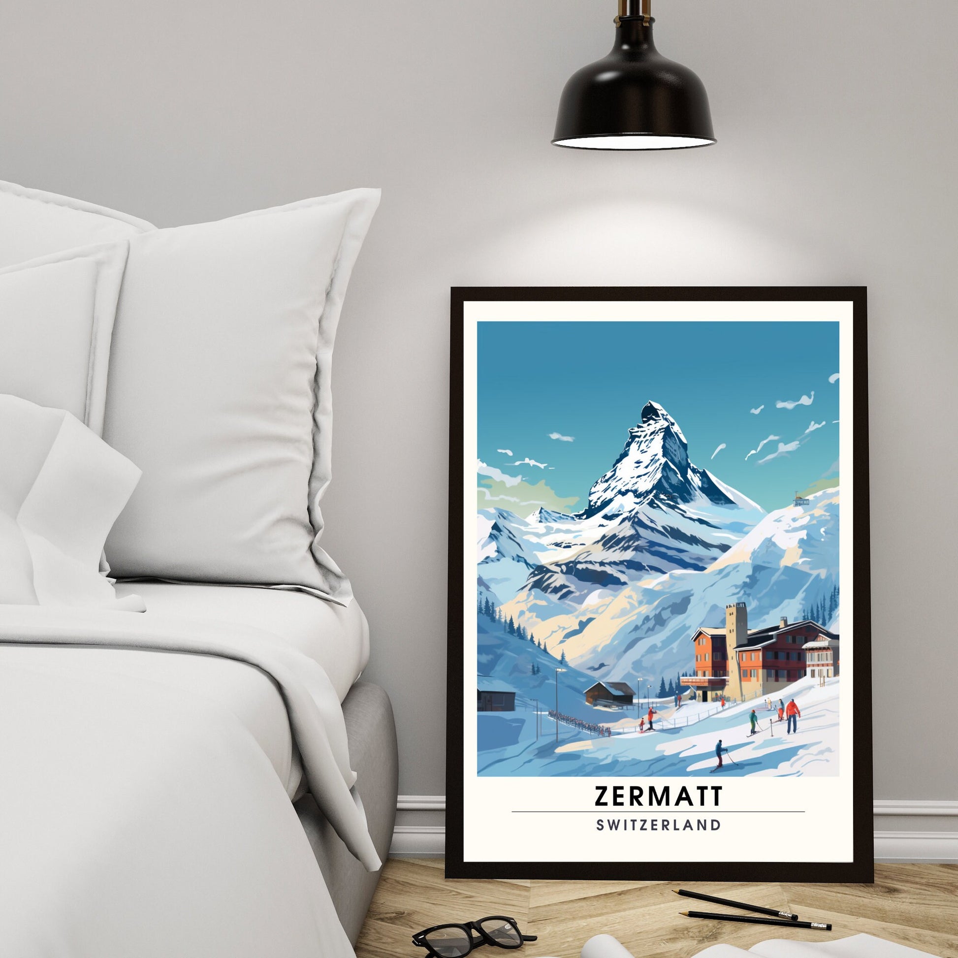 Affiche Zermatt, Suisse | impression Zermatt | Impression de voyage Suisse