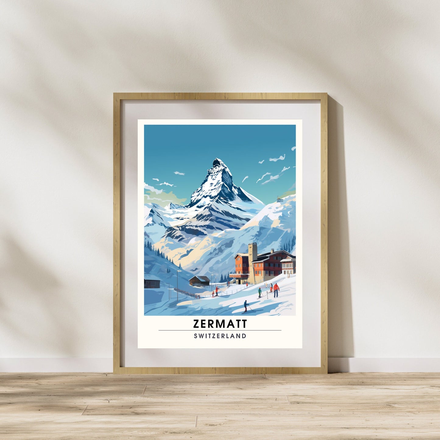 Affiche Zermatt, Suisse | impression Zermatt | Impression de voyage Suisse