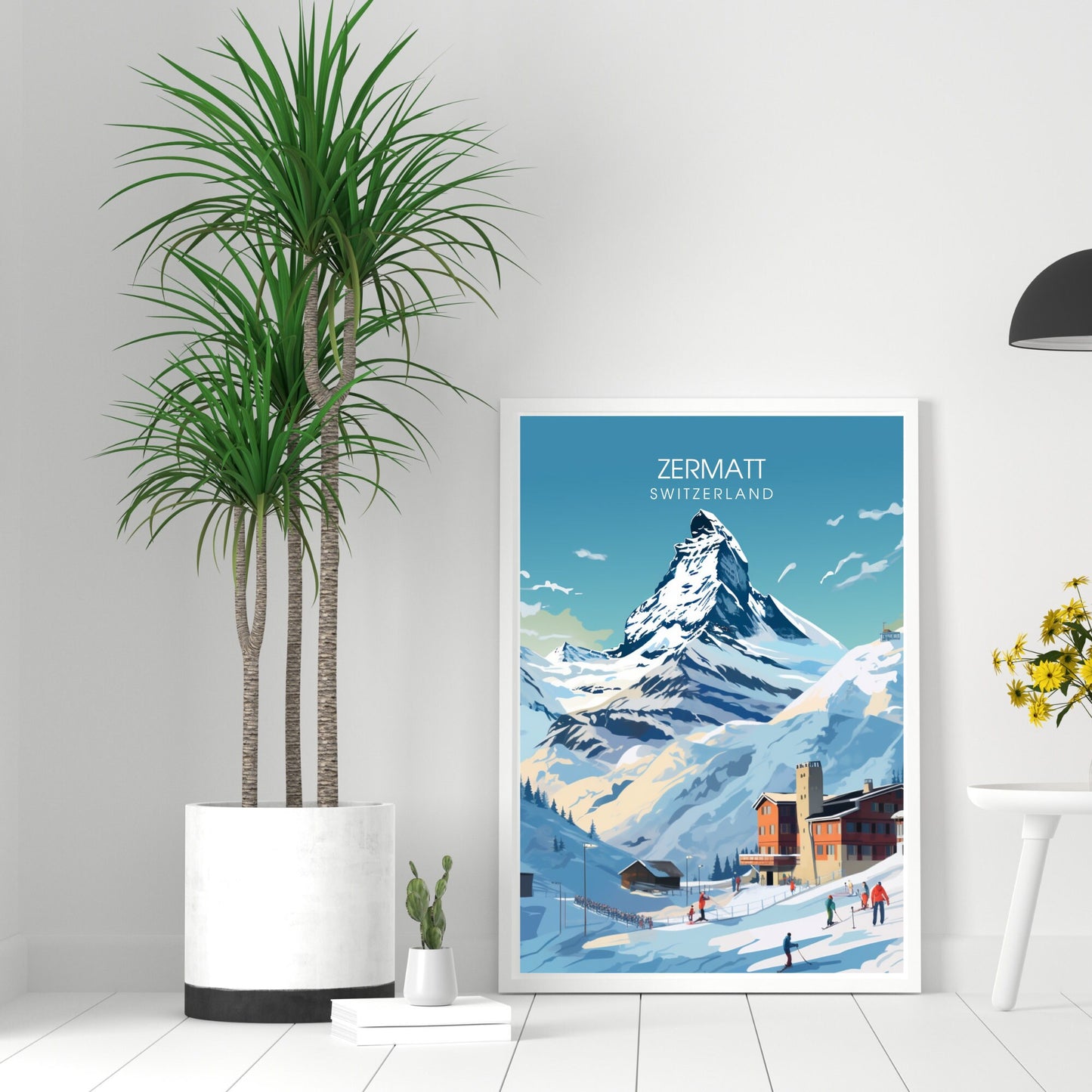 Affiche Zermatt, Suisse | impression Zermatt | affiche Voyage ski