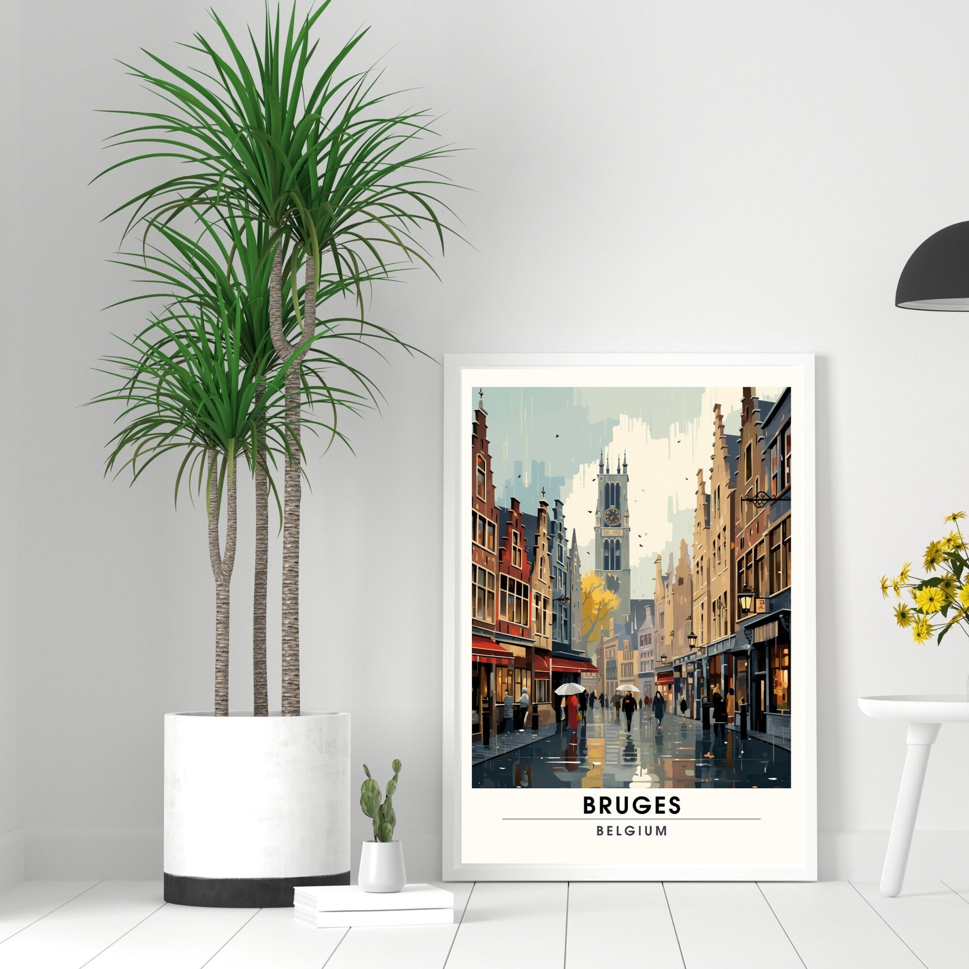 Affiche Bruges- Impression de voyage Bruges - Impression Bruges - Collection Souvenirs Belgique