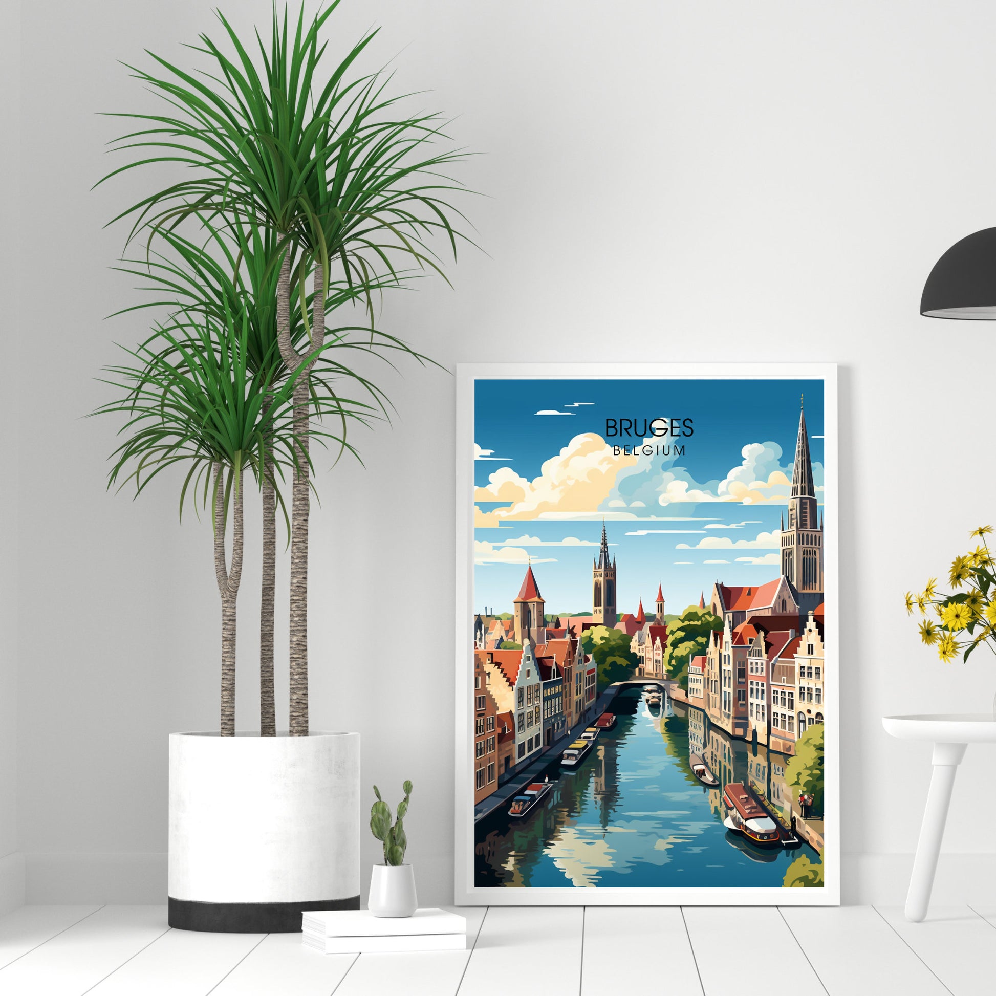 Affiche Bruges- Impression de voyage Bruges - Impression Bruges - Collection Souvenirs Belgique