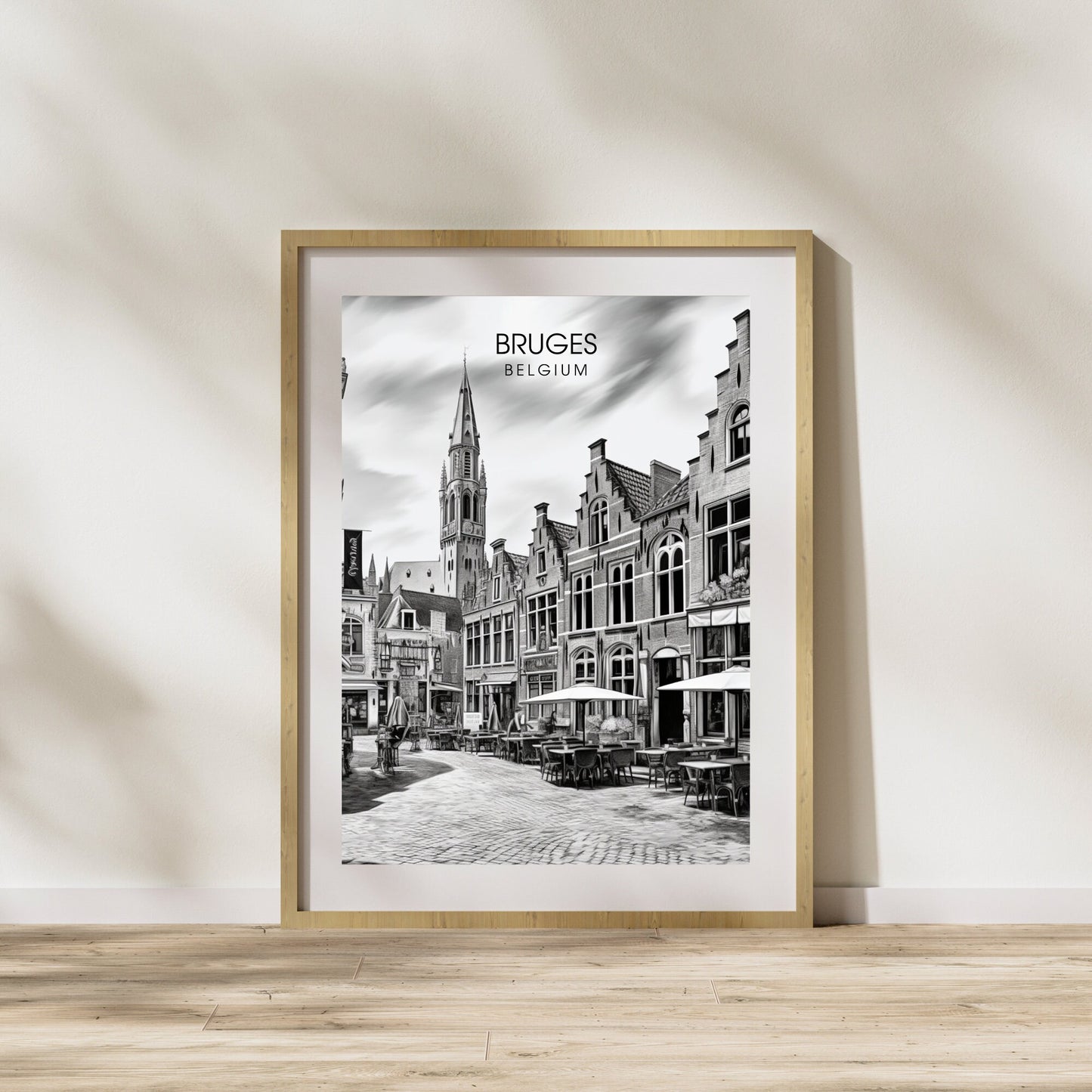 Affiche Bruges- Impression de voyage Bruges - Impression Bruges - Collection Souvenirs Belgique