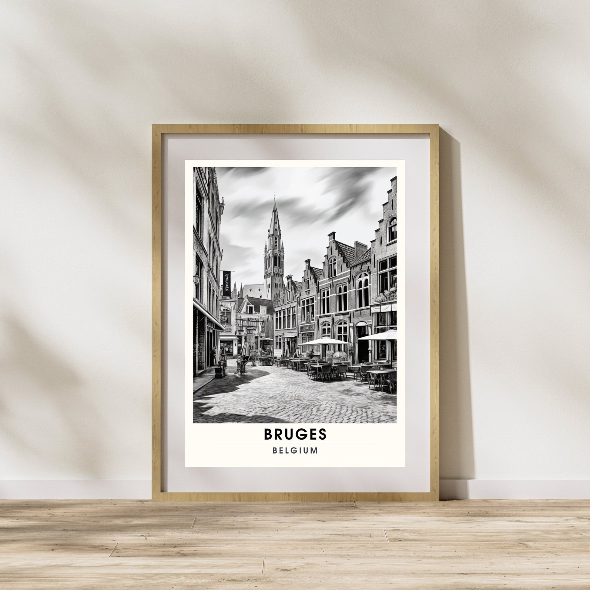 Affiche Bruges- Impression de voyage Bruges - Impression Bruges - Collection Souvenirs Belgique