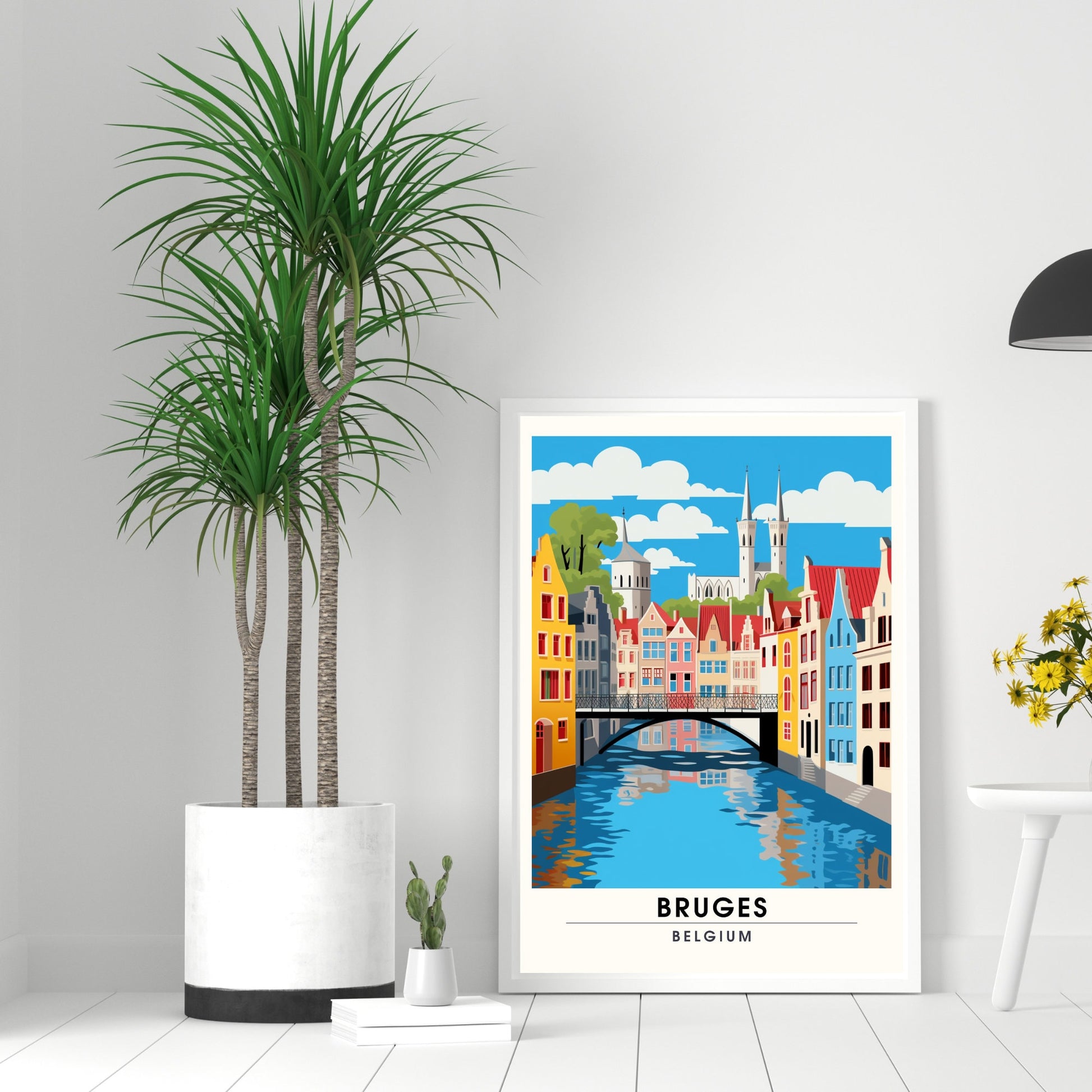 Affiche Bruges- Impression de voyage Bruges - Impression Bruges - Collection Souvenirs Belgique