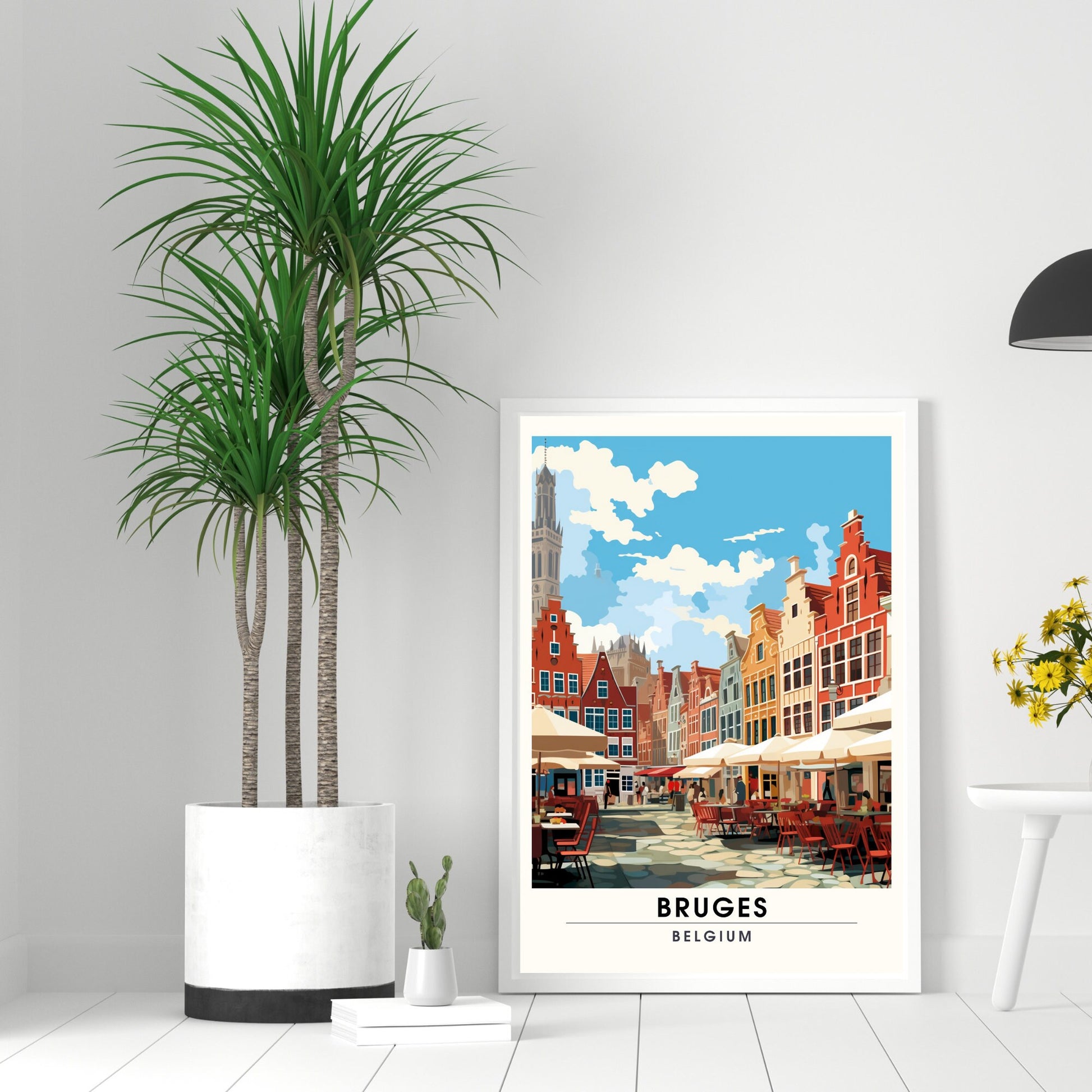 Affiche Bruges- Impression de voyage Bruges - Impression Bruges - Collection Souvenirs Belgique