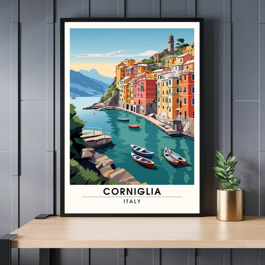 Affiche Corniglia, Italie | impression de voyage Corniglia | affiche Cinque Terre