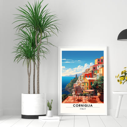 Affiche Corniglia, Italie | impression de voyage Corniglia | affiche de voyage Cinque Terre