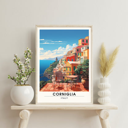 Affiche Corniglia, Italie | impression de voyage Corniglia | affiche de voyage Cinque Terre